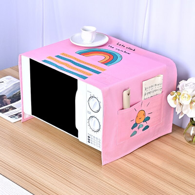 Capac de praf cu cântare de pește cu sirenă curcubeu pentru cuptor cu microunde cu invertor Pânză de praf cu dungi pentru mașină de copt cuptor cu microunde cu unde luminoase