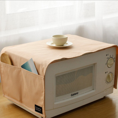 Domácnosť Čistá farba Čistá bavlna Kryt na mikrovlnnú rúru Protiprachový kryt na elektrickú rúru Kryt proti znečisteniu a oleju odolný kuchynský doplnok