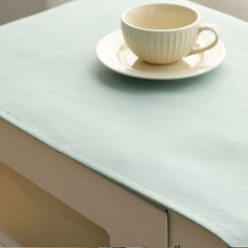 Domácnosť Čistá farba Čistá bavlna Kryt na mikrovlnnú rúru Protiprachový kryt na elektrickú rúru Kryt proti znečisteniu a oleju odolný kuchynský doplnok