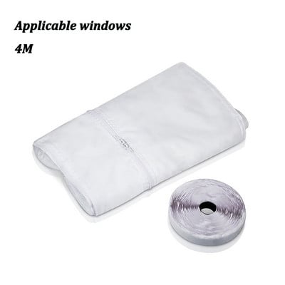 Τσιμούχα πόρτας παραθύρου Πανί κλιματιστικό Κλειδαριά αέρα Αφαιρούμενο εύκαμπτο κιτ στεγανοποίησης με φερμουάρ Φορητό κλιματιστικό σφράγισμα εξόδου αέρα