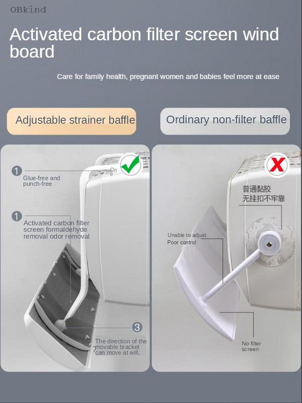 Čelné sklo klimatizácie, proti priamemu fúkaniu vzduchu, prepážka, zavesenie, univerzálny vzduchový sprievodca, bez inštalácie