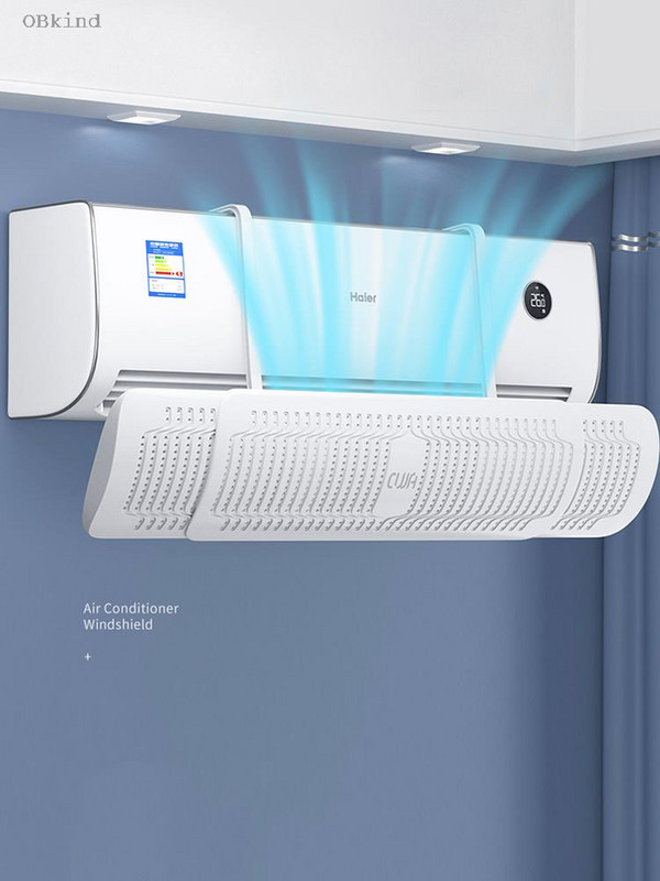 Čelné sklo klimatizácie, proti priamemu fúkaniu vzduchu, prepážka, zavesenie, univerzálny vzduchový sprievodca, bez inštalácie