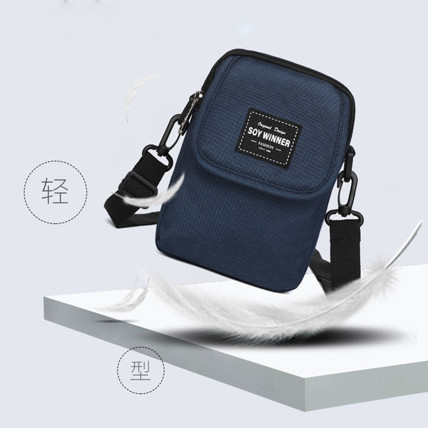 Ležérna textilná mini taška s nápisom