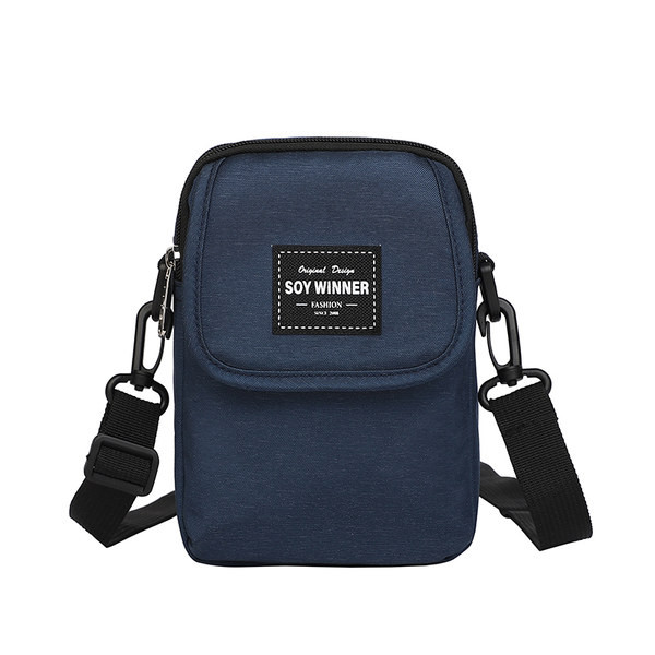 Ležérna textilná mini taška s nápisom