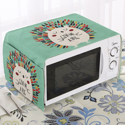 Bavlnený ľanový kryt na mikrovlnnú rúru, chladničku, vodeodolný s úložným vreckom, kuchynské doplnky, dekorácia domova 35x100cm