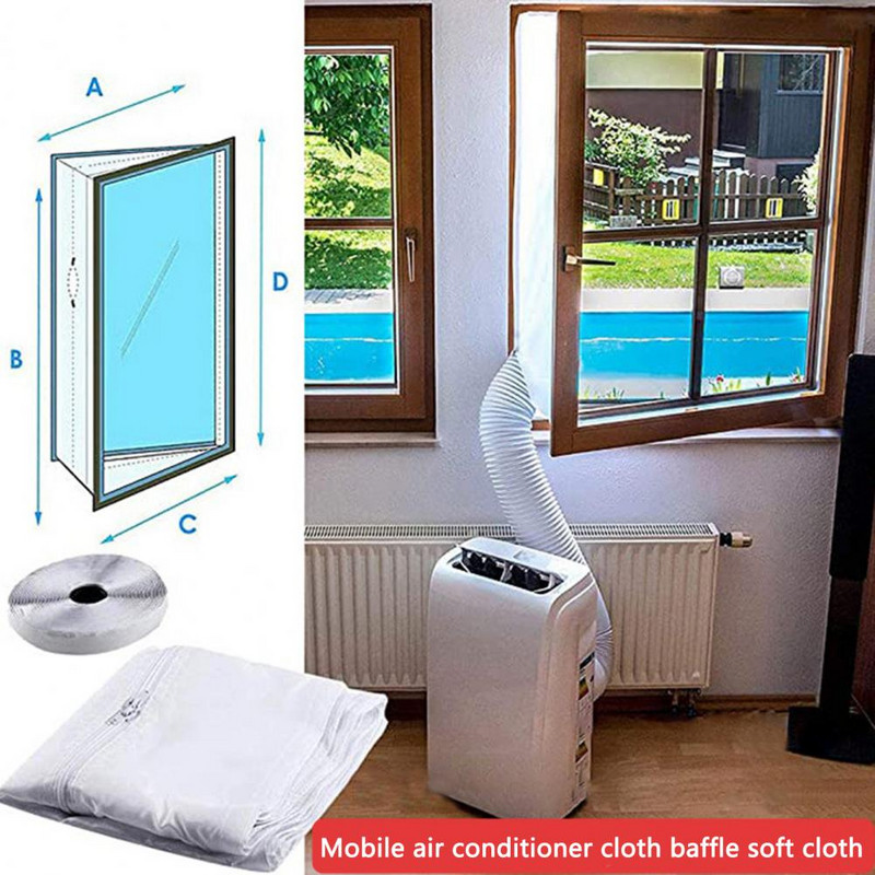 1 set Pânză de etanșare pentru ferestre, țesătură universală, eficientă, nețesată, design ergonomic, utilități pentru aer condiționat, etanșare pentru ferestre de uz casnic