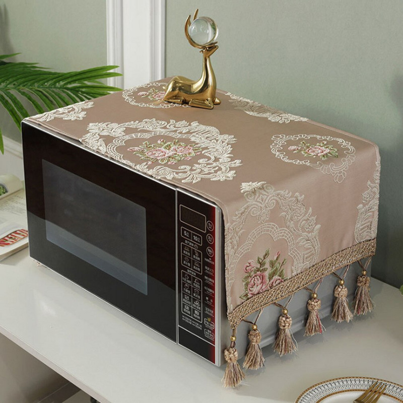 Κουζίνα οικιακής κουζίνας Jacquard Tassel Φούρνος μικροκυμάτων Κάλυμμα σκόνης owel Ηλεκτρικό κάλυμμα φούρνου Αδιάβροχο κάλυμμα φούρνου μικροκυμάτων