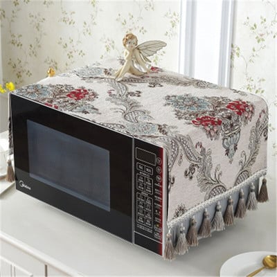 Capac de lux pentru cuptor cu microunde în stil european nou 33*100 cm Capac albastru pentru cuptor Accesorii pentru bucătărie Față de masă Prosop Husă rezistentă la praf