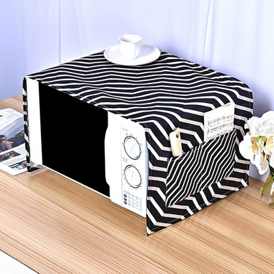 Acoperire superioară pentru cuptor cu microunde cu model de zebră drăguț, din bumbac, lenjerie de praf, protectie pentru mașină, capacul decorativ pentru aparate de bucătărie