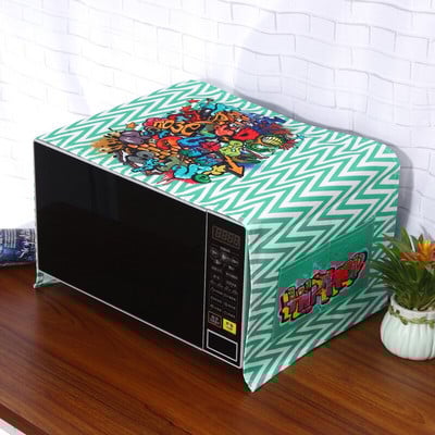 Acoperire superioară pentru cuptor cu microunde cu model de zebră drăguț, din bumbac, lenjerie de praf, protectie pentru mașină, capacul decorativ pentru aparate de bucătărie