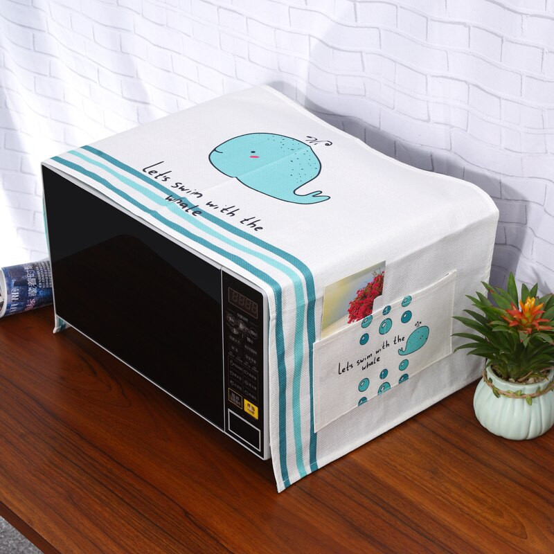 Acoperire superioară pentru cuptor cu microunde cu model de zebră drăguț, din bumbac, lenjerie de praf, protectie pentru mașină, capacul decorativ pentru aparate de bucătărie