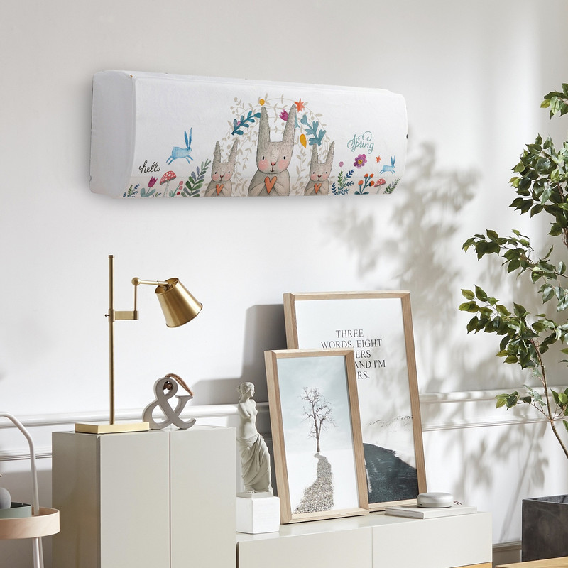 Kryt na klimatizáciu, závesný kryt na klimatizáciu, látkový kryt na klimatizáciu, all inclusive severský vešiak na spálňu, závesný bytový dekor