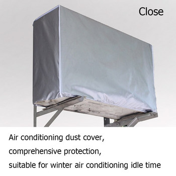 Αδιάβροχο κάλυμμα κλιματισμού κατά της σκόνης 3 μεγεθών Κλιματιστικό Κάλυμμα σκόνης Κάλυμμα καθαρισμού εξωτερικού χώρου Ανθεκτικές προμήθειες σπιτιού