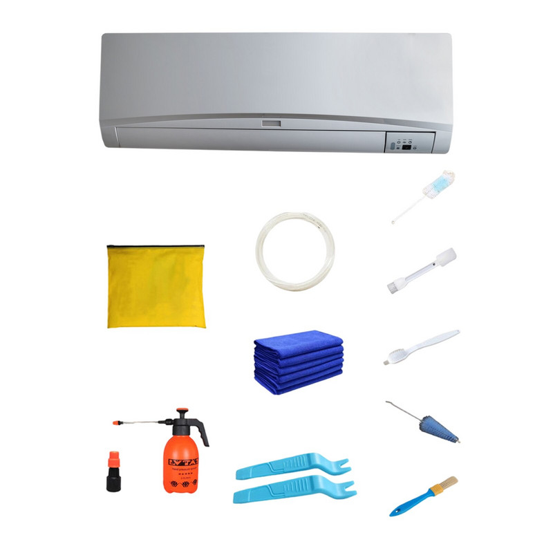 Kit capac pentru curățarea aparatului de aer condiționat, cu instrument de curățare, husă de protecție impermeabilă împotriva prafului pentru curățarea aparatelor de aer condiționat sub 1.5P