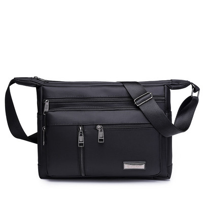 Vīriešu tekstila plecu soma ar vairākiem nodalījumiem