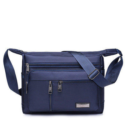 Vīriešu tekstila plecu soma ar vairākiem nodalījumiem