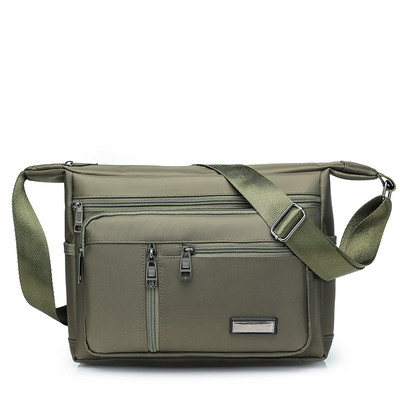 Vīriešu tekstila plecu soma ar vairākiem nodalījumiem