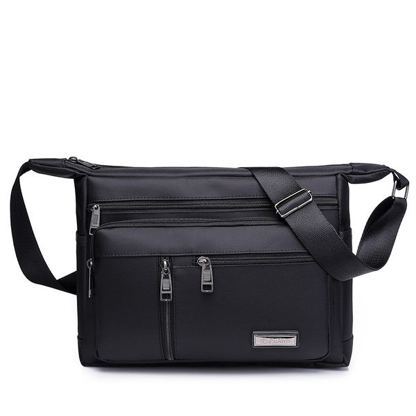 Vīriešu tekstila plecu soma ar vairākiem nodalījumiem