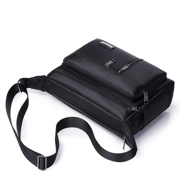 Vīriešu tekstila plecu soma ar vairākiem nodalījumiem