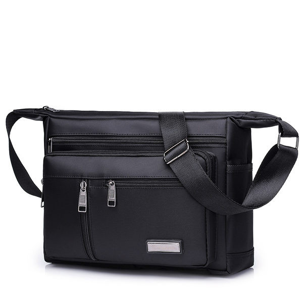 Vīriešu tekstila plecu soma ar vairākiem nodalījumiem