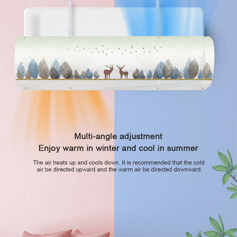 Vēja deflektora gaisa kondicionētājs Universāls vēja deflektora pārsega leņķis, tieši pūšošs vējstikls, regulējams gaisa kondicioniera vāks