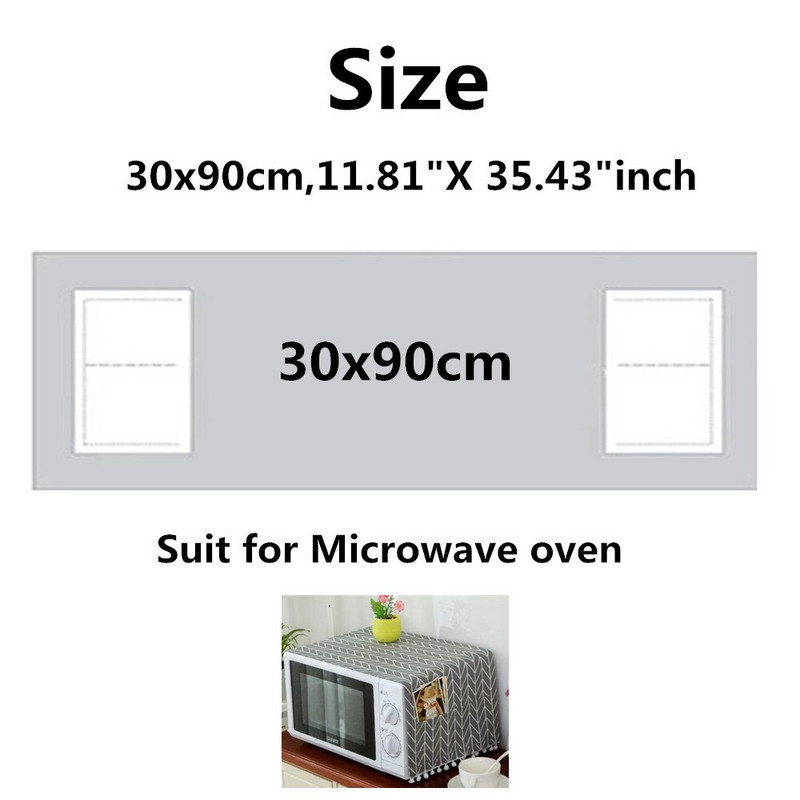 1 ks vianočný kryt na mikrovlnnú rúru s potlačou ihličia, bavlnený ľanový, 30x90 cm, severský geometrický kryt na guľu s strapcami