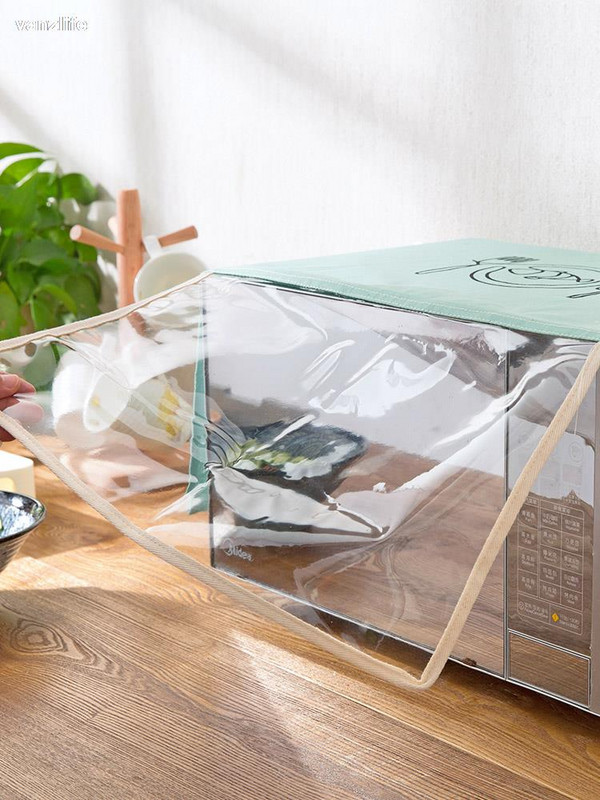 vanzlife Βαμβακερό και λινό κάλυμμα φούρνου μικροκυμάτων σετ λαδιού κάλυμμα πετσέτας πανί κάλυμμα ηλεκτρικού φούρνου φούρνου μικροκυμάτων κάλυμμα σκόνης