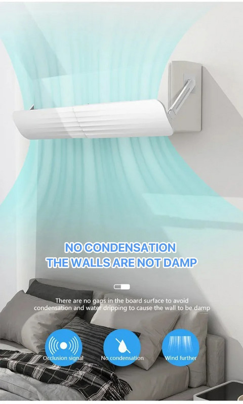 Nastaviteľný kryt klimatizácie, deflektor vetra, čelné sklo, nástroje pre klimatizáciu, vzduchový deflektor, príslušenstvo do domácej kancelárie