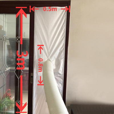 Placă de blocare a ferestrei pentru accesorii pentru aer condiționat mobil Fereastră moale, impermeabilă, ventilație, etanșare țeavă de evacuare a aerului.