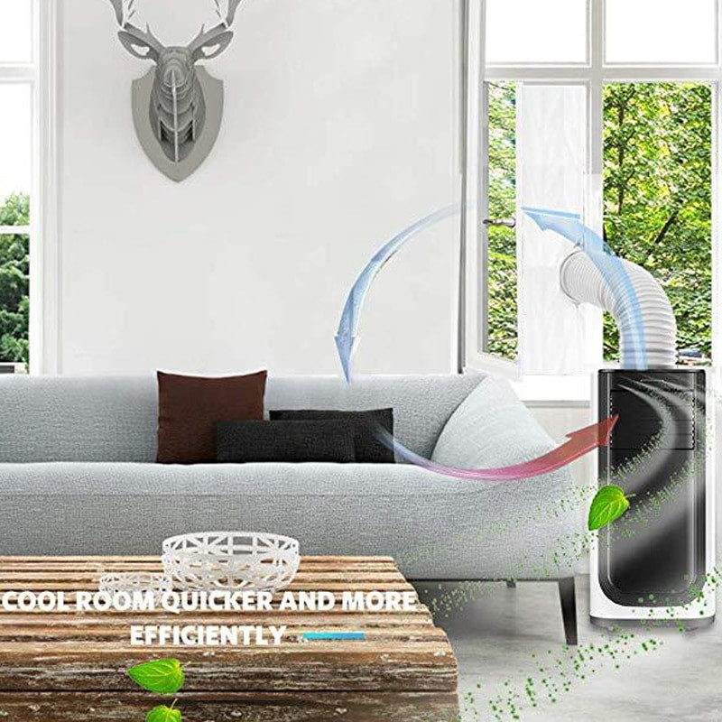 Logu AirLock plāksne mobilā gaisa kondicionētāja piederumiem Ūdensizturīgs mīksts deflektors Logs Gaisa ventilācija Gaisa izplūdes caurules blīvējums Logs