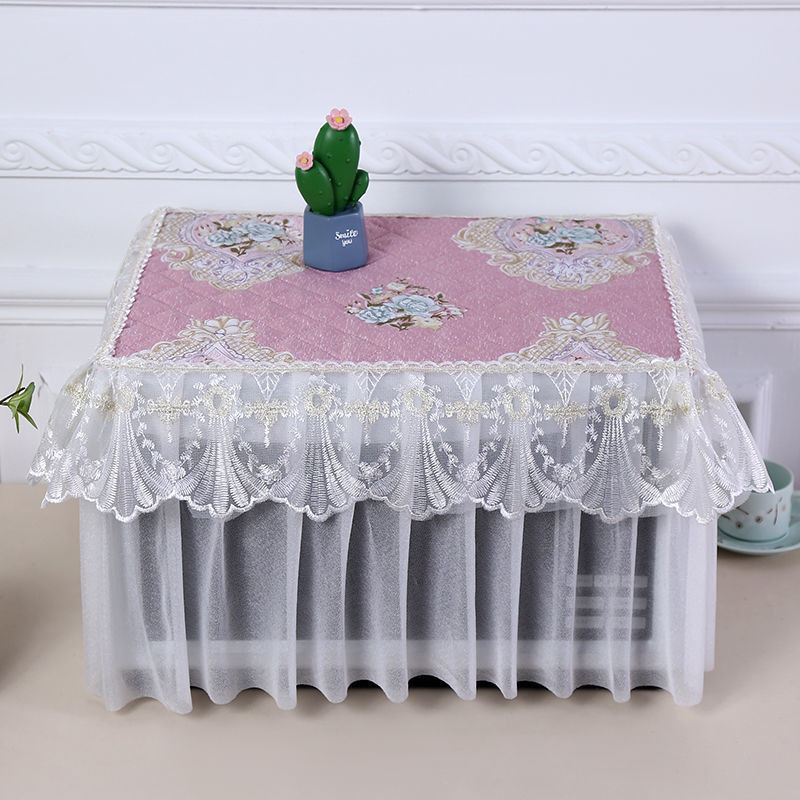 Mikrobangų krosnelės dangteliai Nėriniai Visiškai dengiantys elektrinės orkaitės apsauginis dangtis Dulkėms atsparus ir alyvos nepraleidžiantis namų dekoras Virtuvės priedai