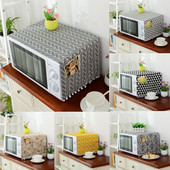 30x90cm Nordic Grey Arrow Print Βαμβακερό λινό γενικό κάλυμμα φούρνου μικροκυμάτων Μπαλάκι φούντα τσέπη Γεωμετρικό ηλεκτρικό κάλυμμα φούρνου