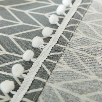 30x90cm Nordic Grey Arrow Print Βαμβακερό λινό γενικό κάλυμμα φούρνου μικροκυμάτων Μπαλάκι φούντα τσέπη Γεωμετρικό ηλεκτρικό κάλυμμα φούρνου
