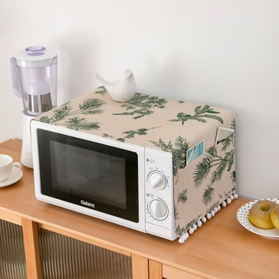 30x90cm Nordic Grey Arrow Print Βαμβακερό λινό γενικό κάλυμμα φούρνου μικροκυμάτων Μπαλάκι φούντα τσέπη Γεωμετρικό ηλεκτρικό κάλυμμα φούρνου