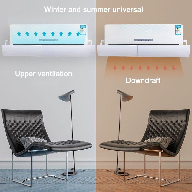 Πρόσφατα αντιανεμικό τηλεσκοπικό κάλυμμα κλιματισμού Παρμπρίζ με κουκούλα αέρα κατά της άμεσης εμφύσησης