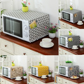 1 buc Husa de praf din bumbac cu imprimeu geometric triunghi gri 30x90cm Husa pentru cuptor cu microunde cu dungi simple Nordic Buzunar cu ciucuri