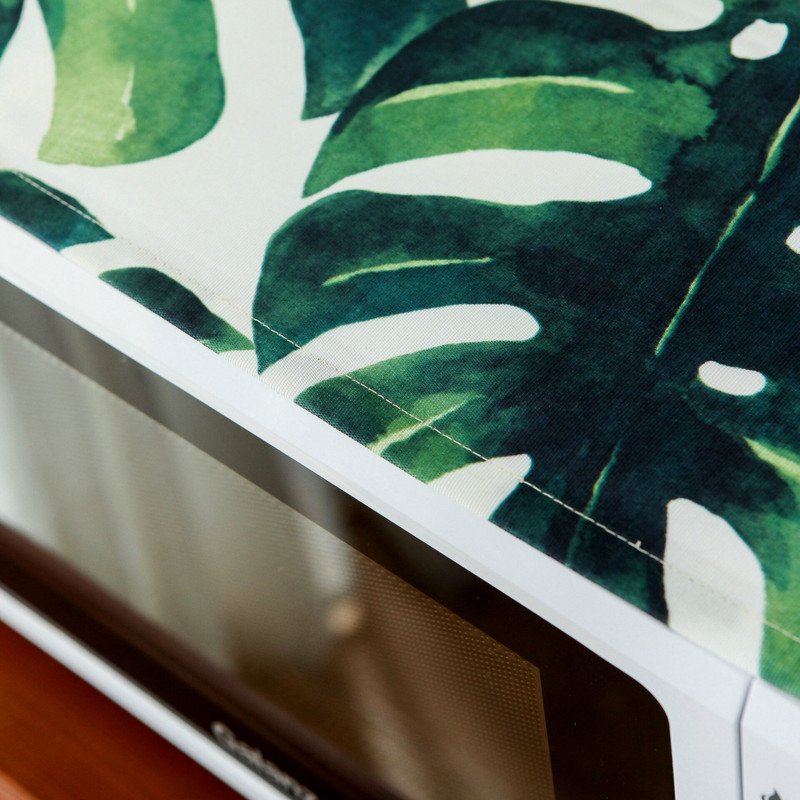 Vodotesný kryt na mikrovlnnú rúru, kryt na olej a prach s úložným vreckom, kuchynské doplnky, bytové dekorácie