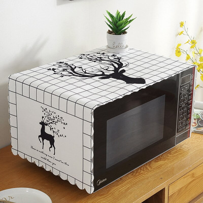 1 bucată Capac cuptor cu microunde Husă nordică din pânză Pânză de praf Husă universală lavabilă pentru cuptor pentru frigider