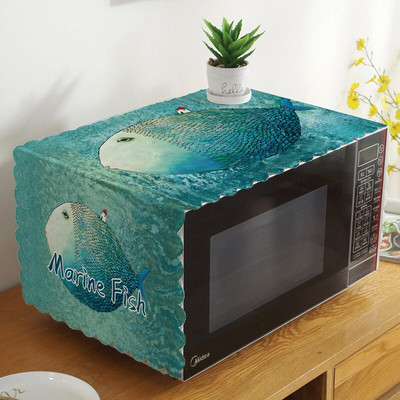 1 bucată Capac cuptor cu microunde Husă nordică din pânză Pânză de praf Husă universală lavabilă pentru cuptor pentru frigider