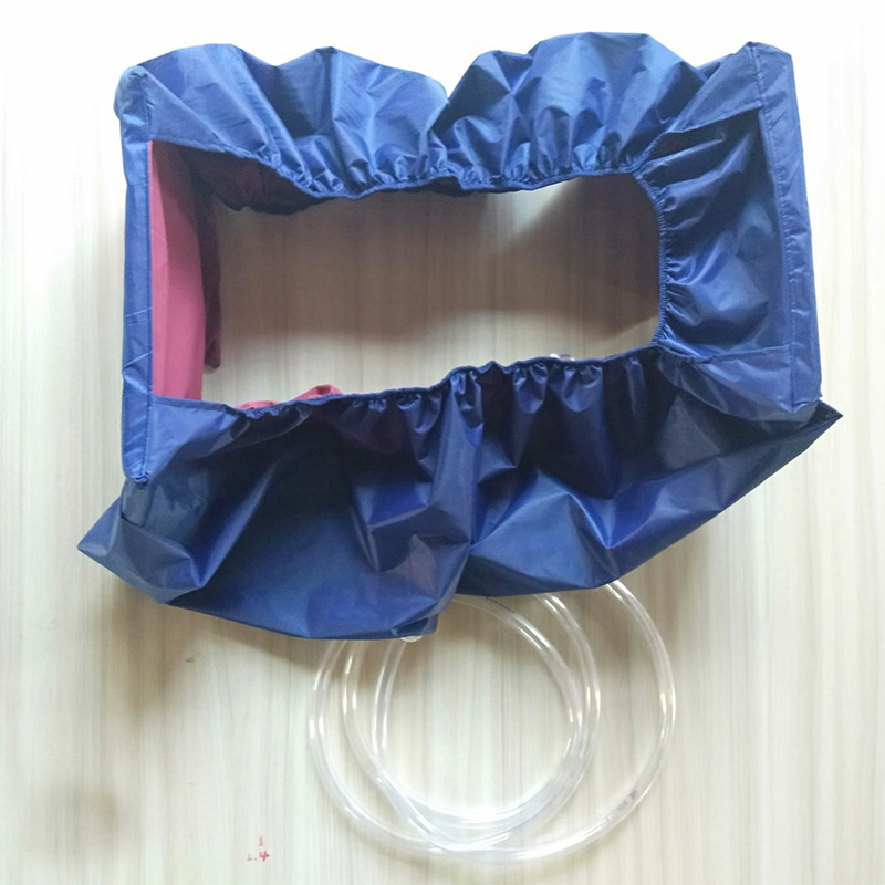 Kryt na čistenie klimatizácie, nástenný modrý závesný vodotesný ochranný vrecko na umývanie domácnosti, prachotesné vrecko, vrecká na čističe 2021