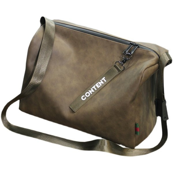 Denná kabelka z eko kože s dlhým uchom a nápisom