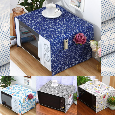 Japan Style Blue Shivering Flower Lines Print Putekļu necaurlaidīgs vāks mikroviļņu krāsns Vāks Zivju zvīņu stila cepamās mašīnas vāks