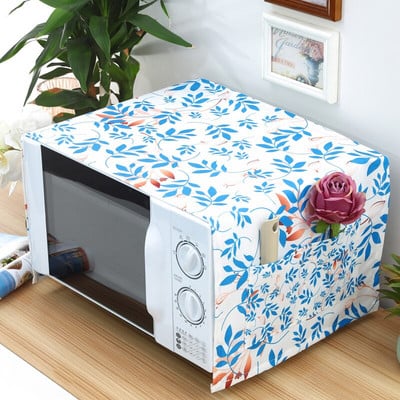 Japan Style Blue Shivering Flower Lines Print Dulkėms atsparus dangtelis mikrobangų krosnelei Dangtis Žuvies žvynai Style Kepimo mašinos Dangtis