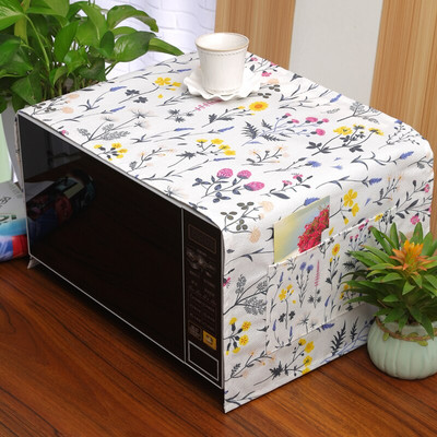 Japan Style Blue Shivering Flower Lines Print Dulkėms atsparus dangtelis mikrobangų krosnelei Dangtis Žuvies žvynai Style Kepimo mašinos Dangtis