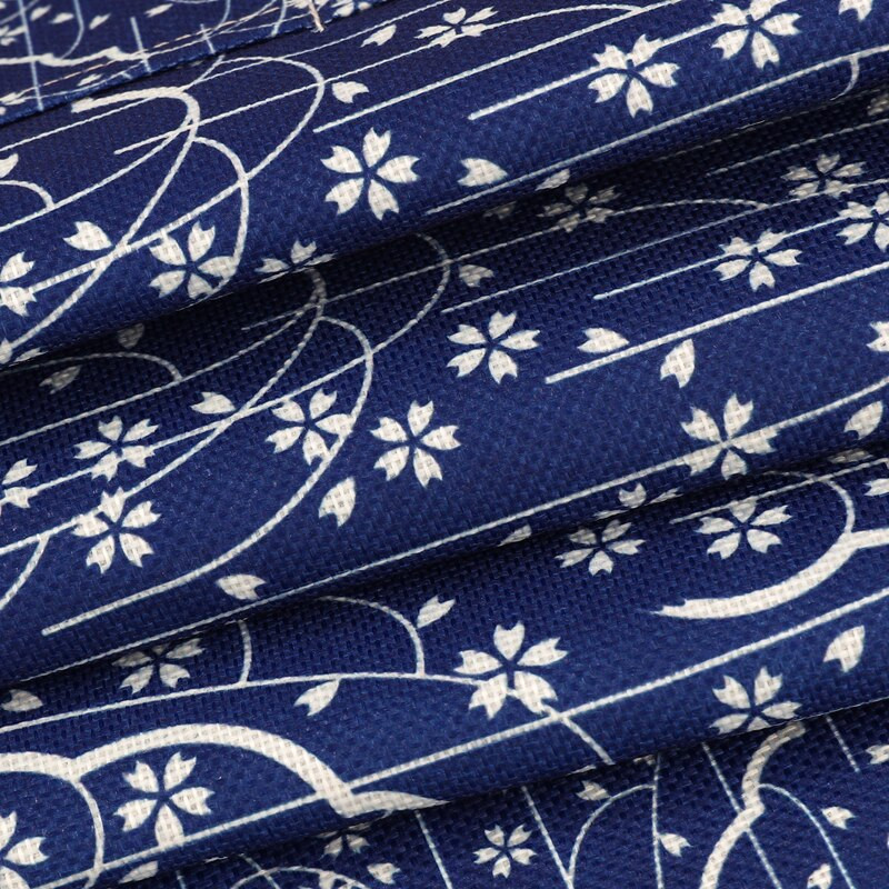 Japan Style Blue Shivering Flower Lines Print Dulkėms atsparus dangtelis mikrobangų krosnelei Dangtis Žuvies žvynai Style Kepimo mašinos Dangtis