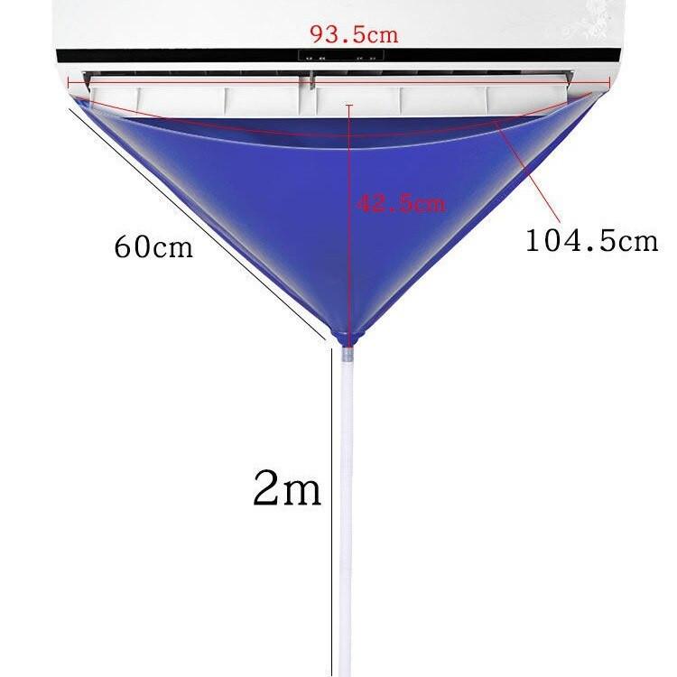 Klíma tisztító táska vízcső AC tisztító fedéllel Vízálló porvédelem Klíma tisztítóeszközök kefe