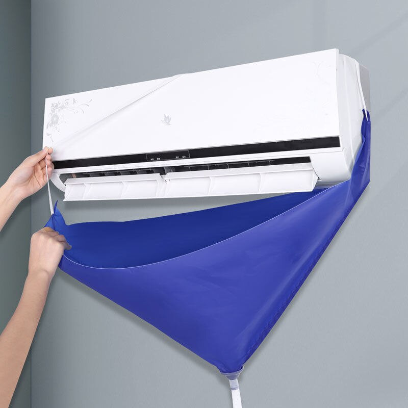 Klíma tisztító táska vízcső AC tisztító fedéllel Vízálló porvédelem Klíma tisztítóeszközök kefe