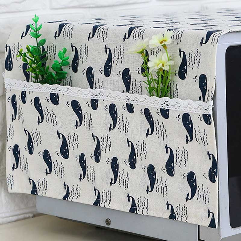 35*95cm prachotesný kryt do mikrovlnnej rúry s vreckami, látkový ochranný kryt do mikrovlnných rúr M56