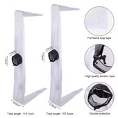 Garnitură de fereastră AirLock pentru aer condiționat mobil portabil 3 M 4 m Placă de etanșare din pânză flexibilă cu adeziv cu fermoar rapid