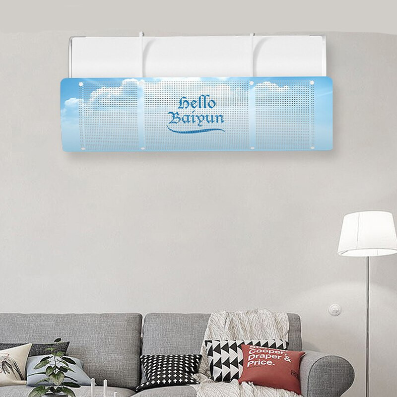 Závesný kryt klimatizácie, proti priamemu fúkaniu, čelné sklo klimatizácie, deflektor vzduchu do domácnosti, škálovateľný veterný clona